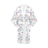 Helicopter plane pattern Women's Short Kimono Robe