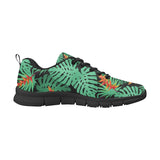 heliconia flower palm monstera leaves black backgr Men's Sneaker Shoes