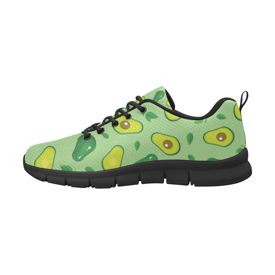 Avocado pattern green background Men's Sneaker Shoes