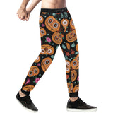Pumpkin flowers spiderweb Halloween theme Unisex Casual Sweatpants
