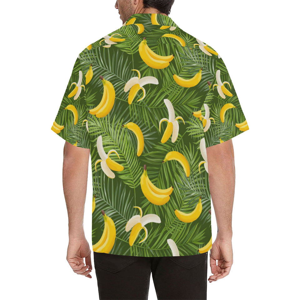 Banana Palm Leaves pattern Men's All Over Print Hawaiian Shirt