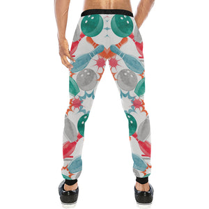 Watercolor bowling pattern Unisex Casual Sweatpants