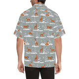 Beautiful deers Winter Christmas Men's All Over Print Hawaiian Shirt