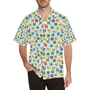 Chemistry Periodic Table Pattern Print Design 05 Men's All Over Print Hawaiian Shirt (Model T58)