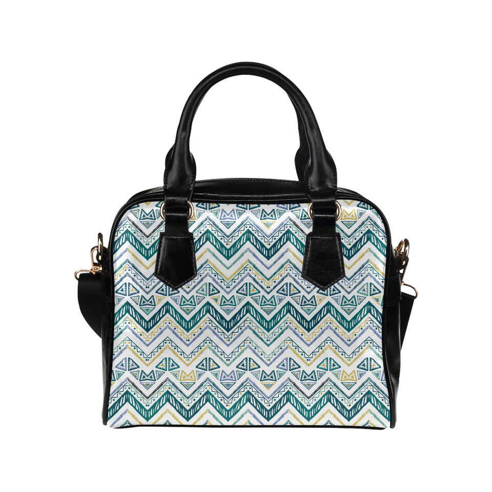 zigzag  chevron paint design pattern Shoulder Handbag