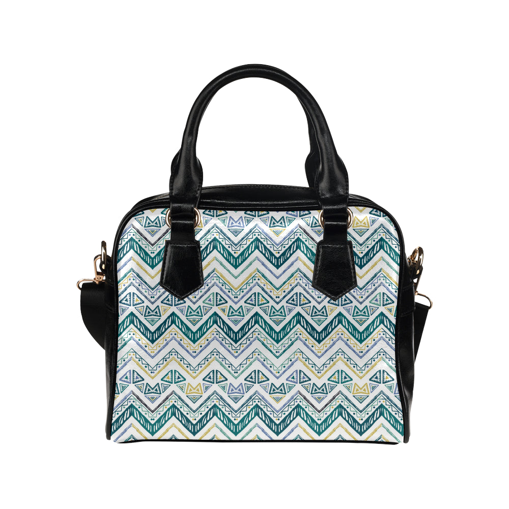 zigzag  chevron paint design pattern Shoulder Handbag