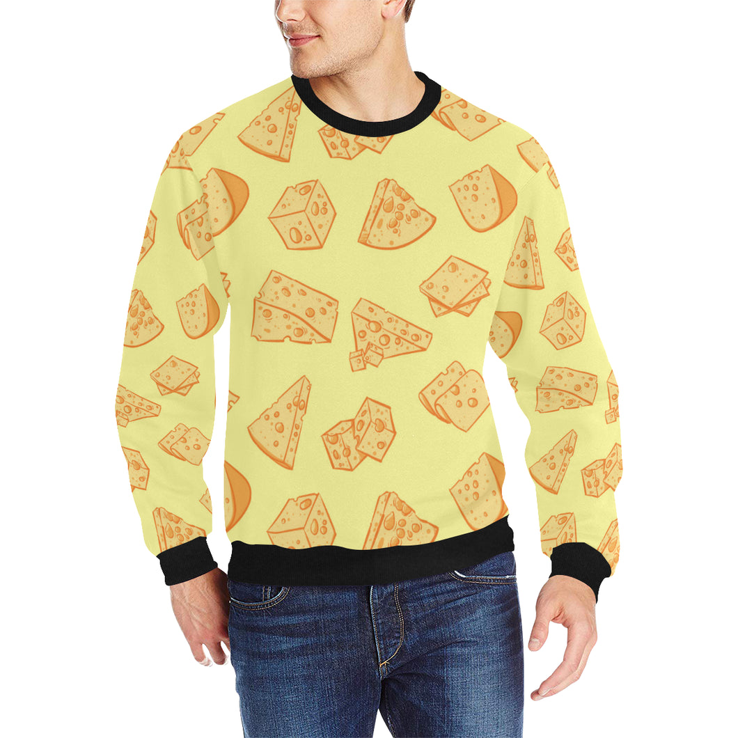 Cheese design pattern Men's Crew Neck Sweatshirt