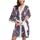 beautiful mermaid Fish jellyfish algae other marin Women's Short Kimono Robe