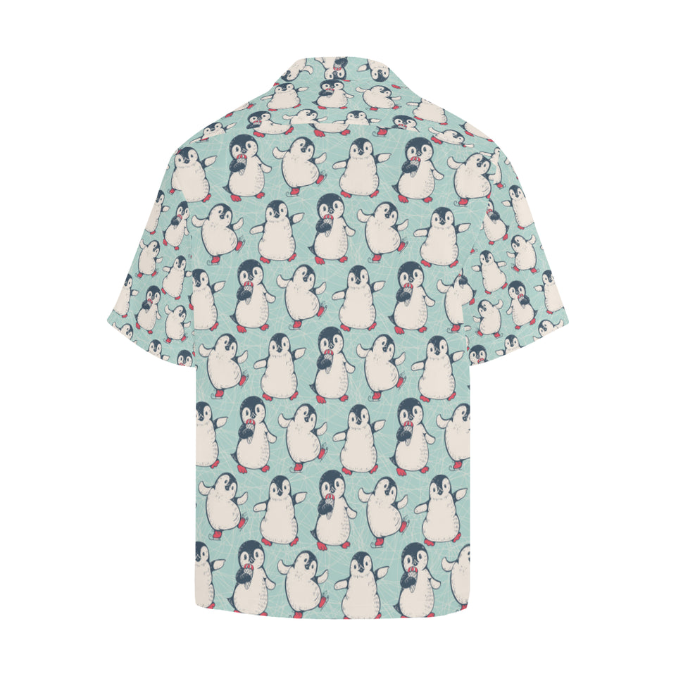 Cute Penguin pattern Men's All Over Print Hawaiian Shirt