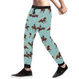Horses running horses rider pattern Unisex Casual Sweatpants