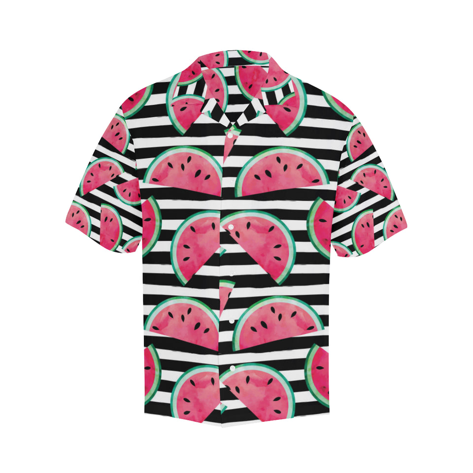 Watercolor paint textured watermelon pieces Men's All Over Print Hawaiian Shirt