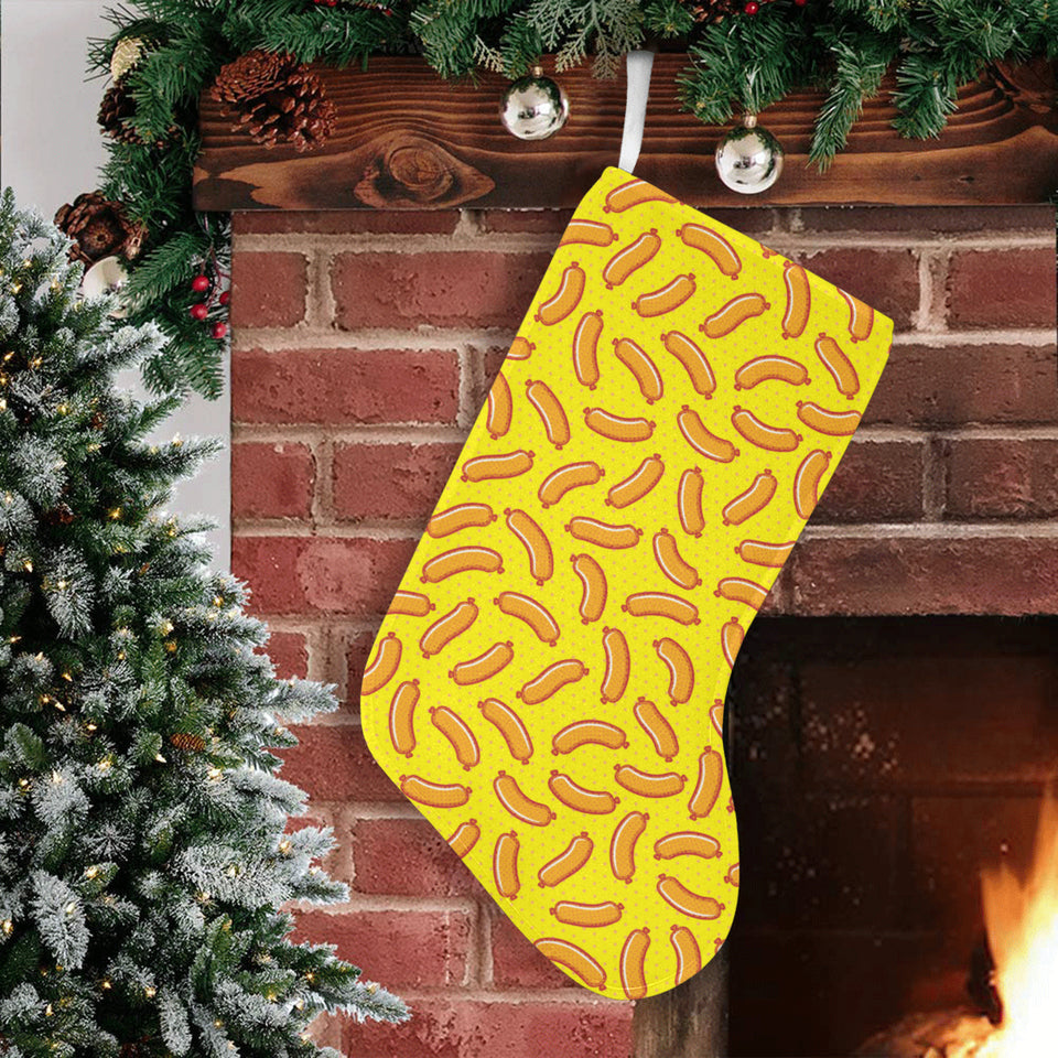 Sausage Pattern Print Design 01 Christmas Stocking