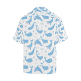 Blue whale pattern Men's All Over Print Hawaiian Shirt