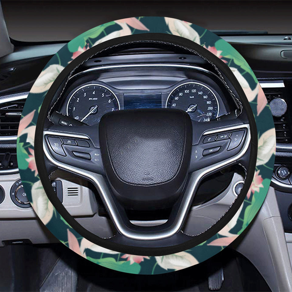 Pelican Pattern Print Design 03 Car Steering Wheel Cover