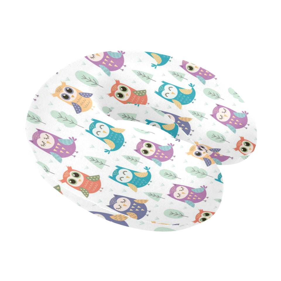 Cute owl pattern U-Shaped Travel Neck Pillow