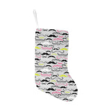 Mustache Beard Pattern Print Design 02 Christmas Stocking