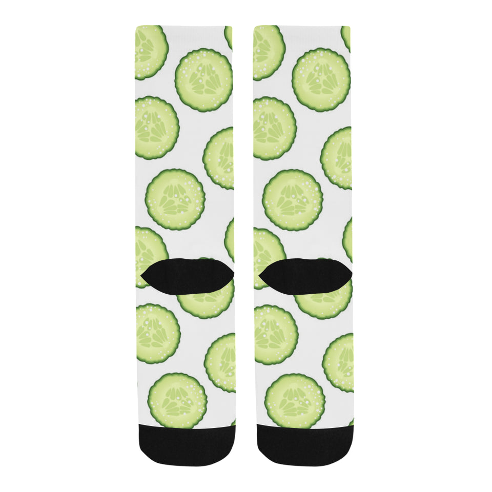 Cucumber slices pattern Crew Socks