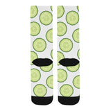 Cucumber slices pattern Crew Socks