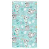 Cute koalas blue background pattern Bath Towel