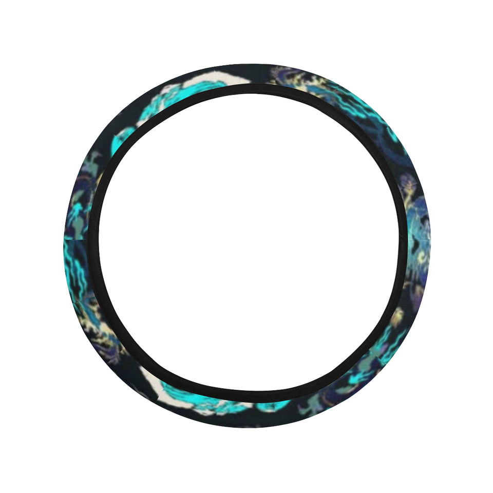 Dragon sea wave pattern Car Steering Wheel Cover