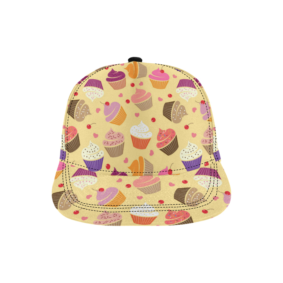 cake cupcake heart cherry pattern All Over Print Snapback Cap