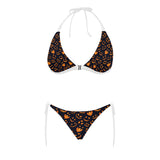 Halloween pattern Pumpkin background Sexy Bikinis Two-Piece Swimsuits