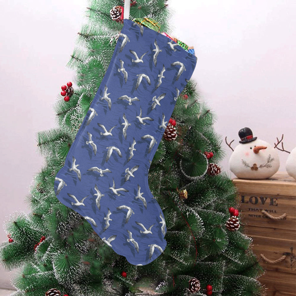 Seagull Pattern Print Design 03 Christmas Stocking