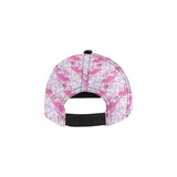 Pink flamingo flower pattern All Over Print Snapback Cap