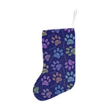 Dog Paws Pattern Print Design 02 Christmas Stocking