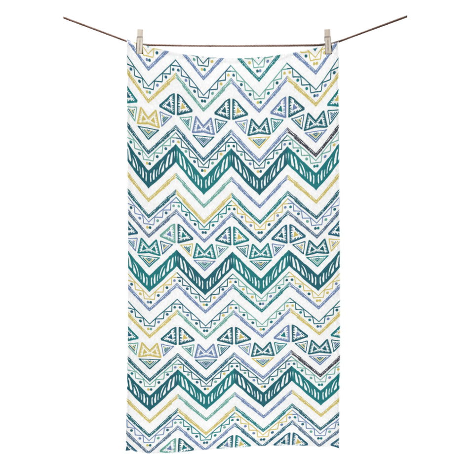 zigzag chevron paint design pattern Bath Towel