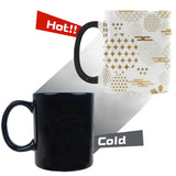 Beautiful gold japanese pattern Morphing Mug Heat Changing Mug