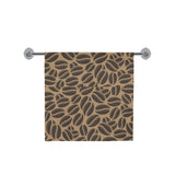 Coffee bean on brown background Bath Towel