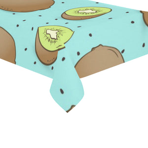 Kiwi blue background Tablecloth