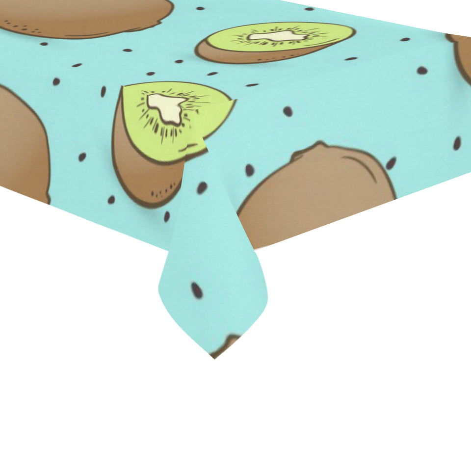 Kiwi blue background Tablecloth