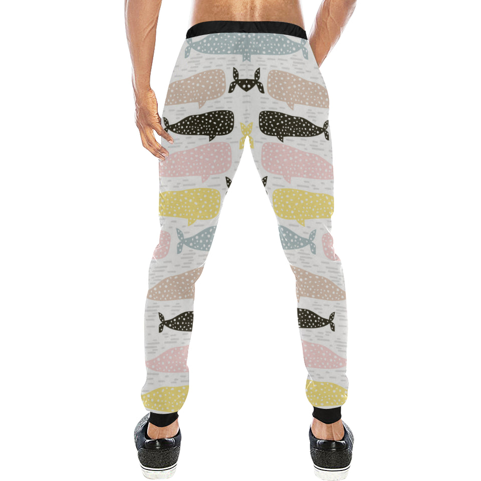 Whale dot pattern Unisex Casual Sweatpants