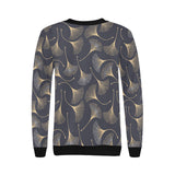 Gold ginkgo leaves Women's Crew Neck Sweatshirt