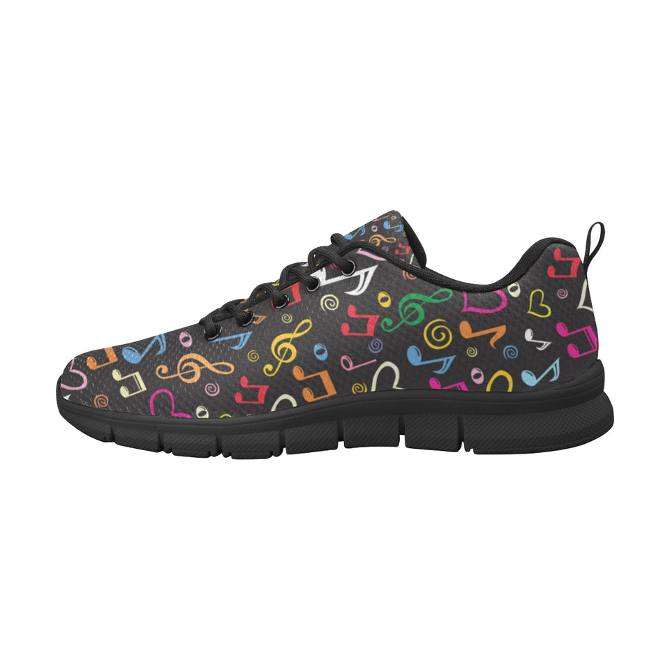 Music Notes Pattern Print Design 02 Men's Breathable Sneakers ( Model 055)