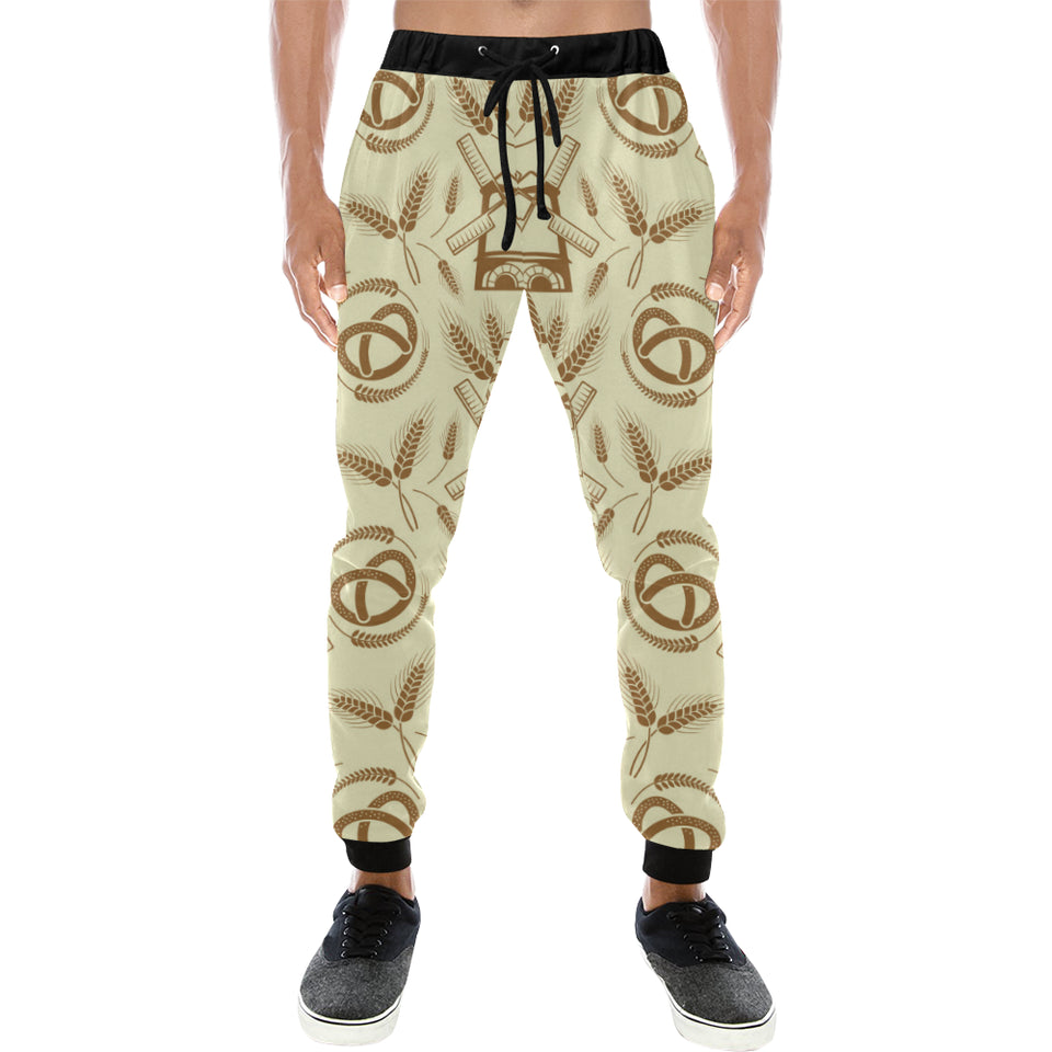Windmill Wheat pattern Unisex Casual Sweatpants