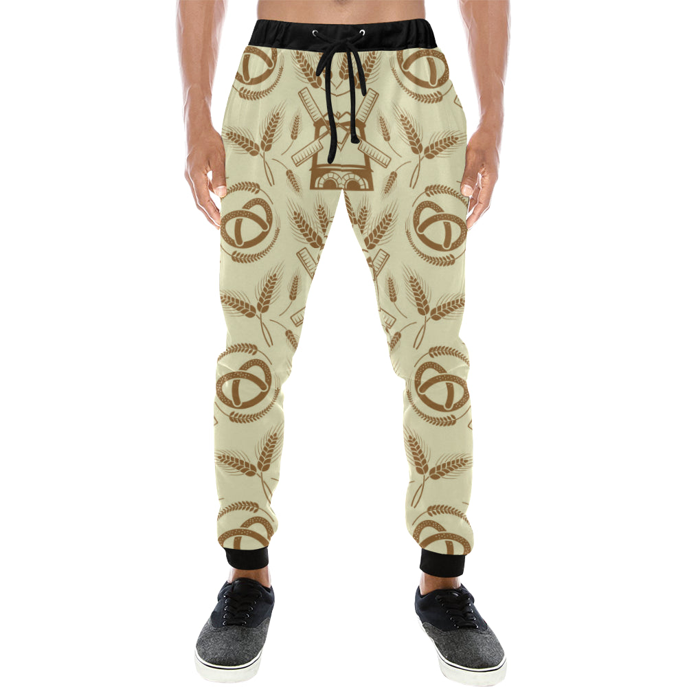 Windmill Wheat pattern Unisex Casual Sweatpants