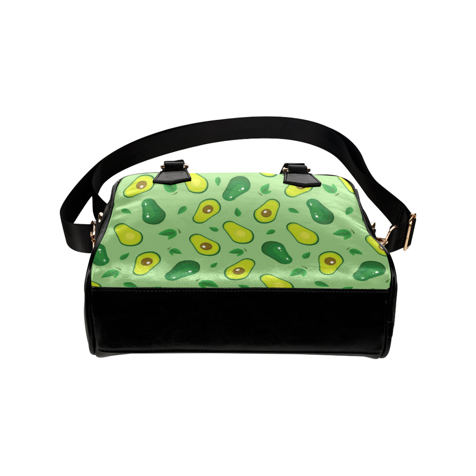 Avocado pattern green background Shoulder Handbag