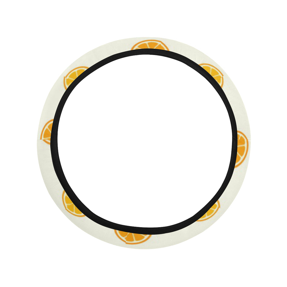 oranges leaves pattern Car Steering Wheel Cover