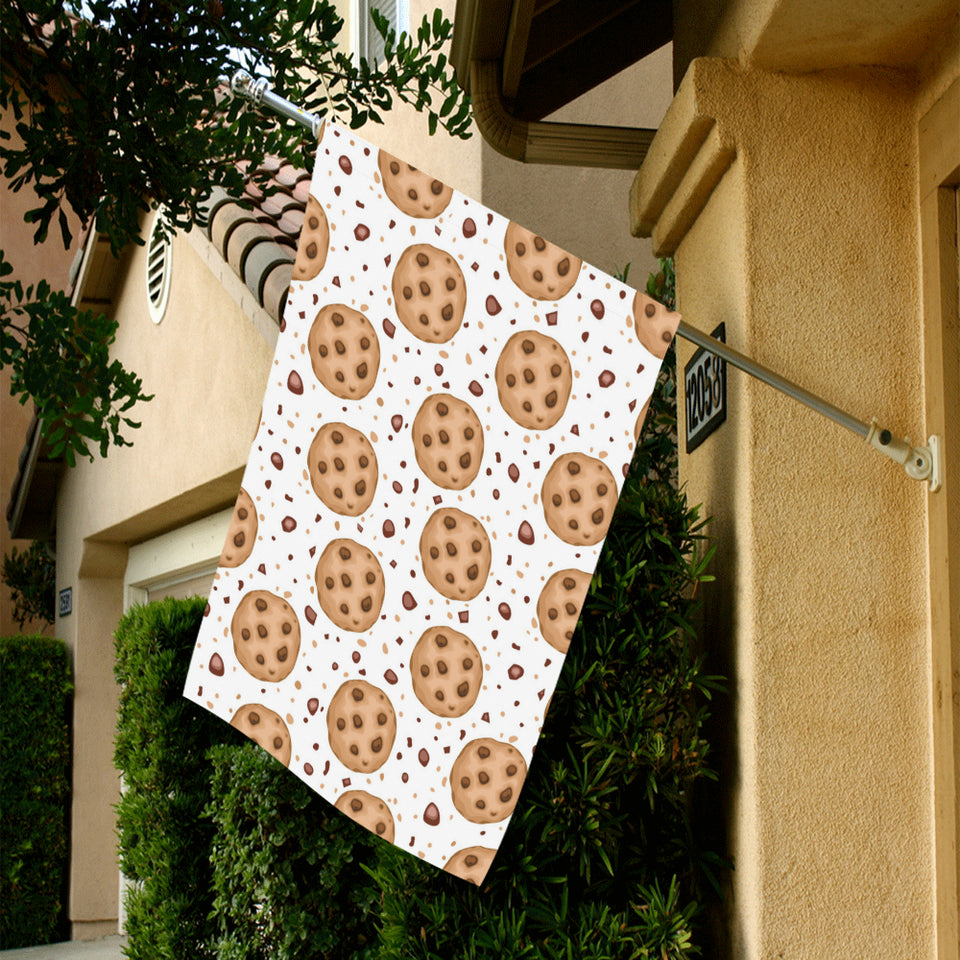 chocolate chip cookie pattern House Flag Garden Flag