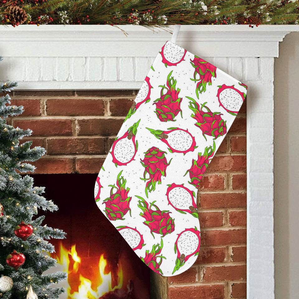 dragon fruits white background Christmas Stocking