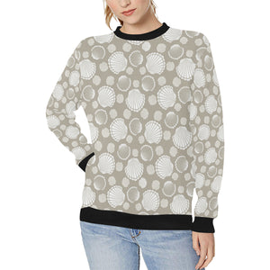 Scallop shell pattern Women's Crew Neck Sweatshirt