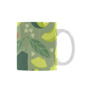 Avocado pattern Classical White Mug (Fulfilled In US)