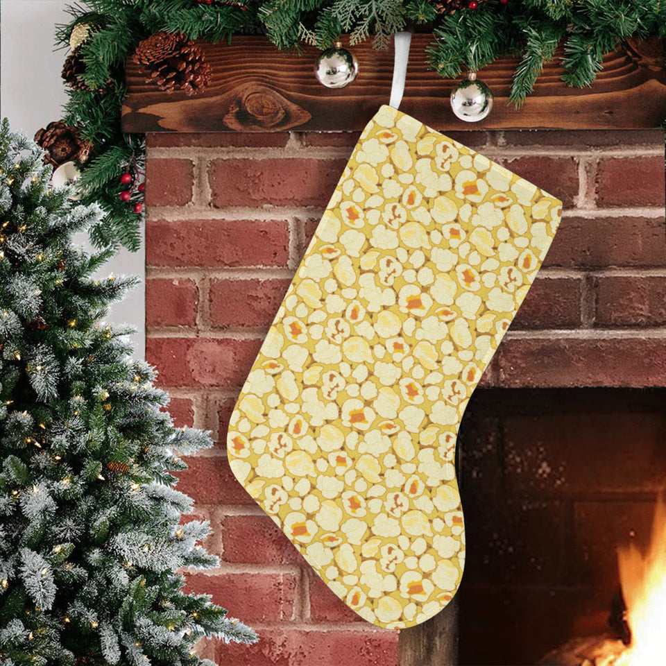 Popcorn Pattern Print Design 04 Christmas Stocking