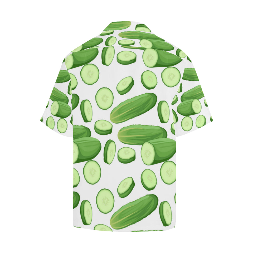 cucumber whole slices pattern Men's All Over Print Hawaiian Shirt