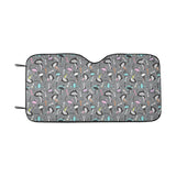 Ostrich Pattern Print Design 01 Car Sun Shade