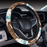 sea lion Seals jellyfish pattern Car Steering Wheel Cover