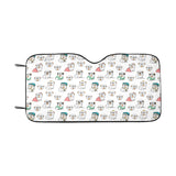 English Bulldog Pattern Print Design 03 Car Sun Shade